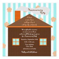 Housewarming Party Invitation -- Brown House invitations