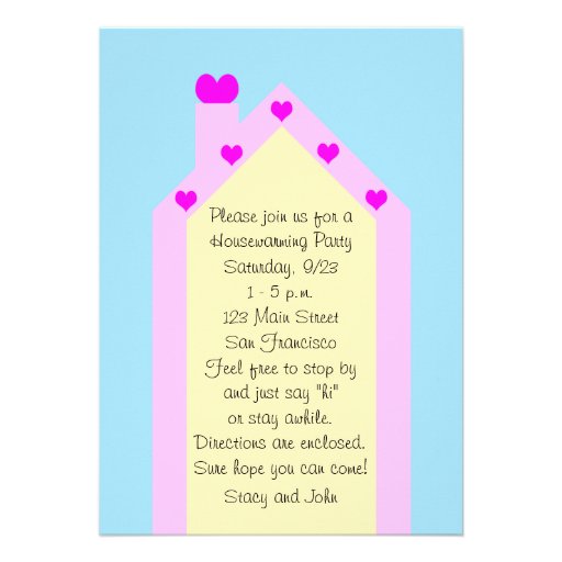 Housewarming Party Invitation -- Cute House
