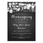 Housewarming Party Modern Dots Black Personalized Announcement