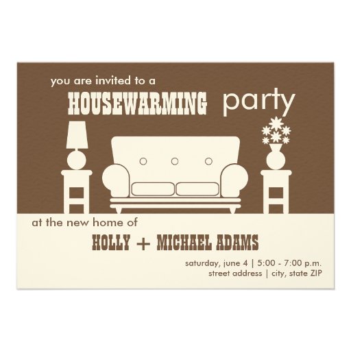 Housewarming Party - White Living Room Custom Invite
