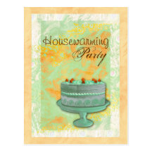 Housewarming tea birthday celebration invitation postcards