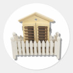HouseWhitePicketFence082510 Round Sticker