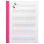 Housewife Retro Art Lined Recipe Pages Letterhead Design