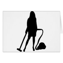housewife - vacuum cleaner - cleaning cards