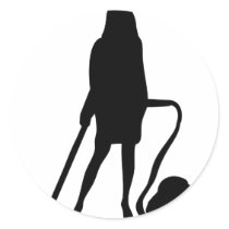 housewife - vacuum cleaner - cleaning stickers