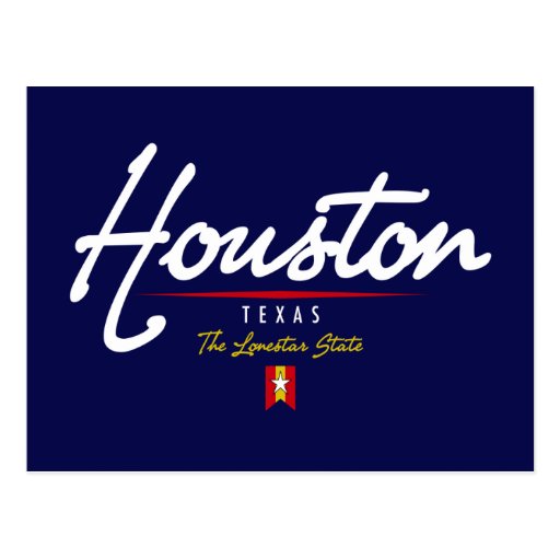 Houston Script Postcard Zazzle