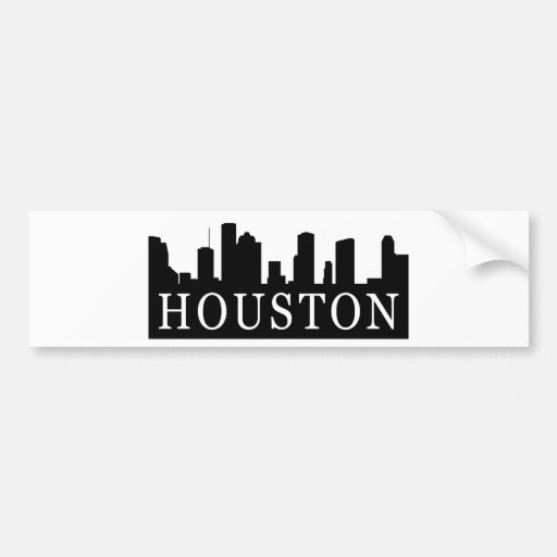 Houston Skyline Bumper Sticker Zazzle