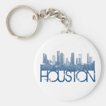 Houston Skyline Design Keychain