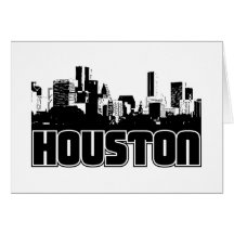 Houston Skyline Greeting Cards