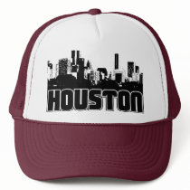 Houston Skyline Mesh Hat