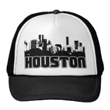 Houston Skyline Mesh Hat
