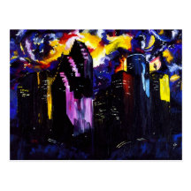 Houston skyline post card