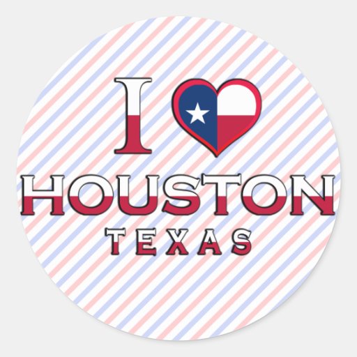 Houston, Texas Classic Round Sticker Zazzle