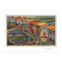 Houston, Texas - Large Letter Scenes 2 Postcard