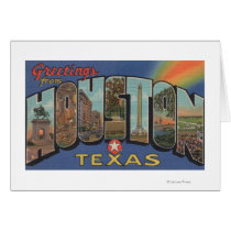 Houston, Texas - Large Letter Scenes 3 Card