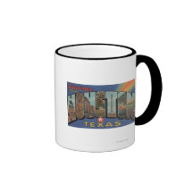 Houston, Texas - Large Letter Scenes 3 Coffee Mugs