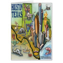 Houston TEXAS Map Card