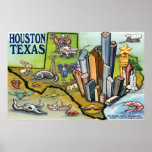 Houston TEXAS Map Poster