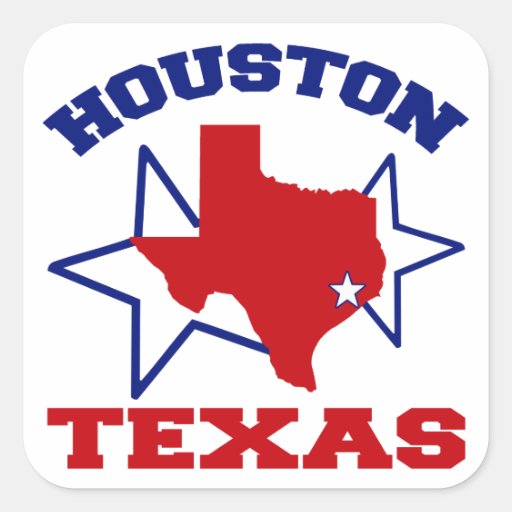 Houston, Texas Square Sticker Zazzle