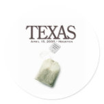 Houston Texas Tea Party Round Sticker