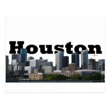 Houston, TX Skyline with Houston in the Sky Postcard
