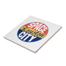 Houston Vintage Label Tiles