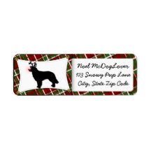 Hovawart Christmas Return Address Labels