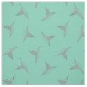 Hovering Hummingbird Mint Green Tossed Print Fabric