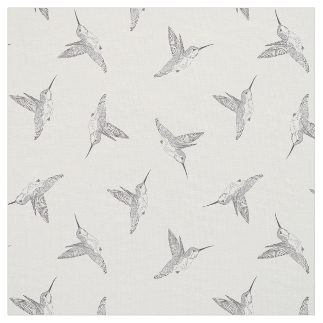 Hovering Hummingbird Tossed Print Fabric