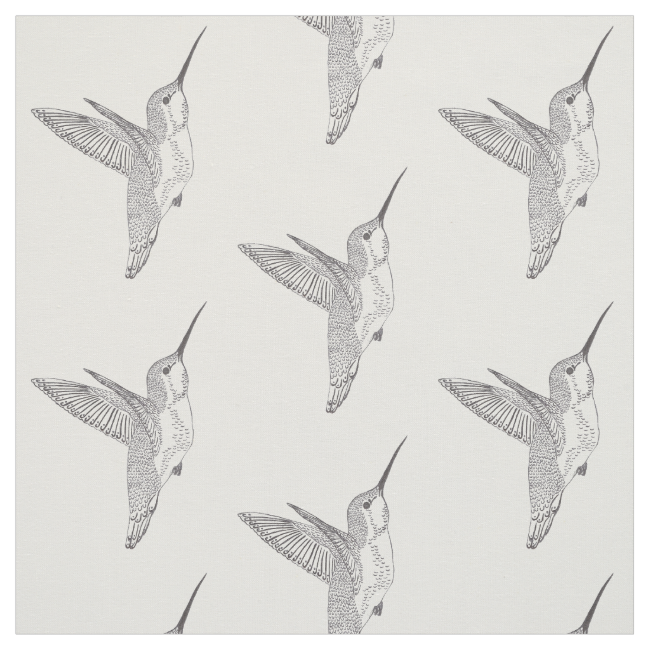 Hovering Hummingbirds Print Fabric
