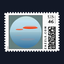 Hovering Ocean Saucers postage by iggymak Hovering Ocean Saucers postage