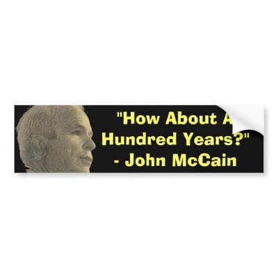 How About A Hundred Years? Sticker Bumper Sticker by irregulargoods