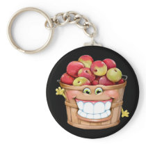How about them apples?!  Happy Apples! Keychain