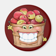 How about them apples?!  Happy Apples! Refrigerator Magnet