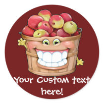 How about them apples?!  Happy Apples! Sticker