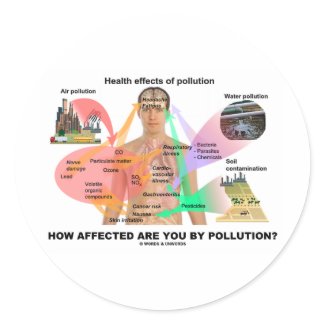 How Affected Are You By Pollution? (Physiology) sticker