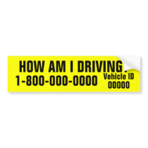 How am I Driving Bumper Sticker