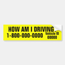 How am I Driving Bumper Sticker