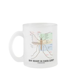 How Buggy Is Your Life? (Mosquito Anatomy Humor) mug