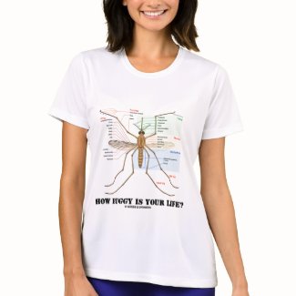 How Buggy Is Your Life? (Mosquito Anatomy Humor) shirt