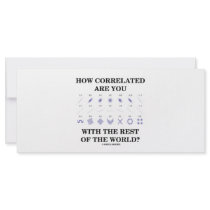 How Correlated Are You With The Rest Of The World? rack cards
