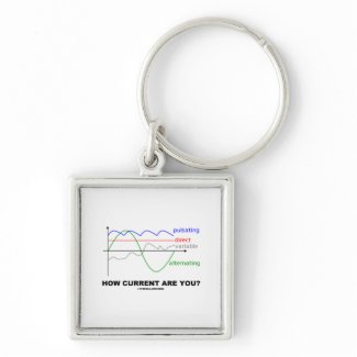 How Current Are You? (Various Currents Physics) keychain