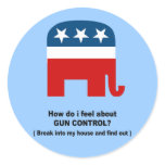 How do i feel about gun control round stickers