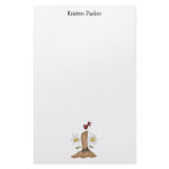 How Does Your Garden Grow · Hat, Bird &amp; Flowers Customized Stationery