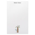 How Does Your Garden Grow · Vase &amp; Bird Stationery Design