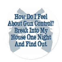 How I Feel About Gun Control Round Sticker