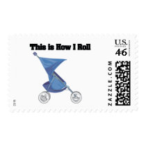 How I Roll (Baby Stroller) postage by doonidesigns How I Roll (Baby Stroller) postage