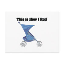How I Roll (Baby Stroller) postcards by doonidesigns How I Roll (Baby Stroller) postcards