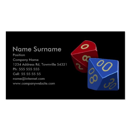 How I Roll, business card template (front side)