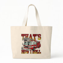 How I Roll Fire Truck Tote Bags